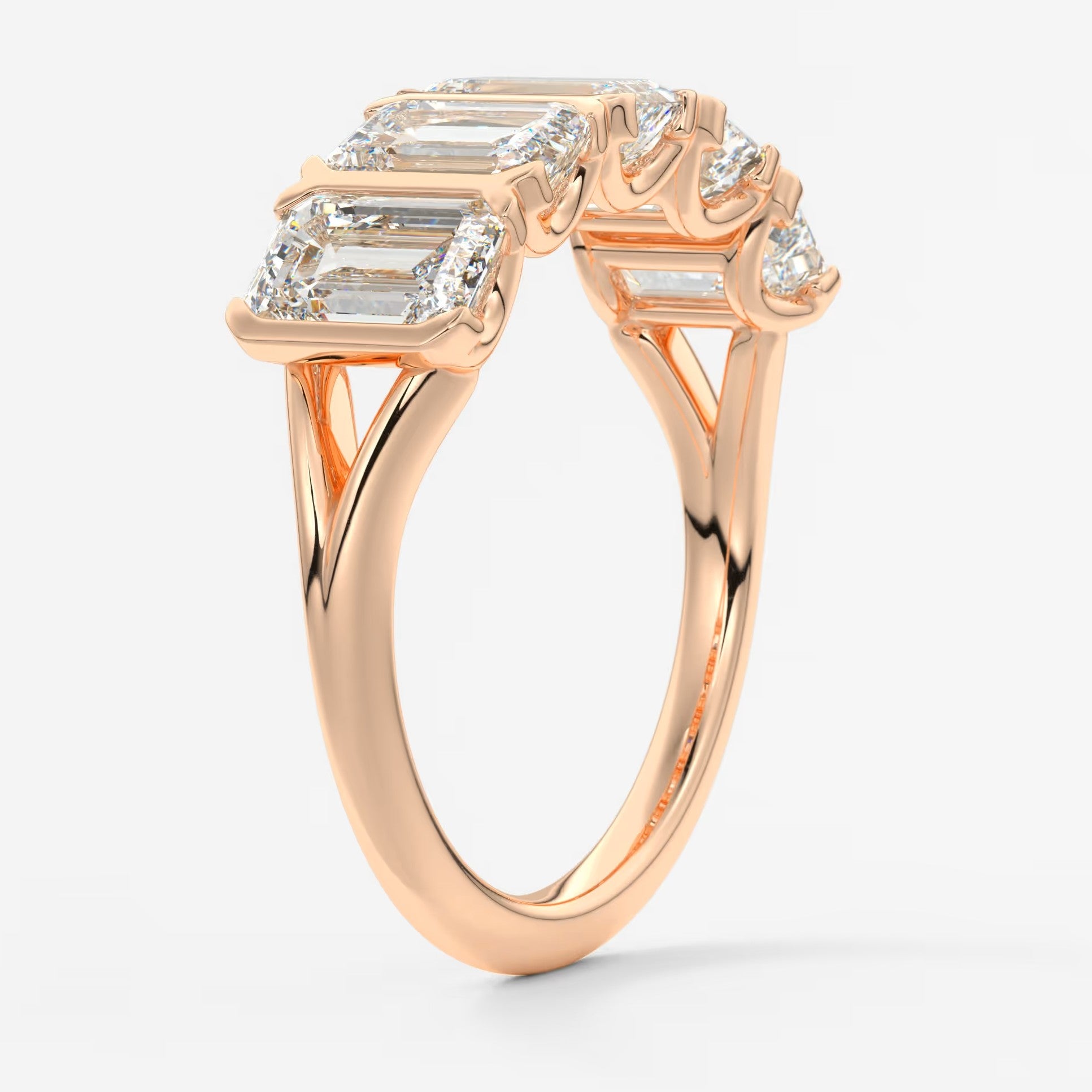 Avenor emerald five-stone engagement ring