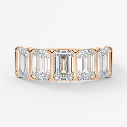 Avenor emerald five-stone engagement ring