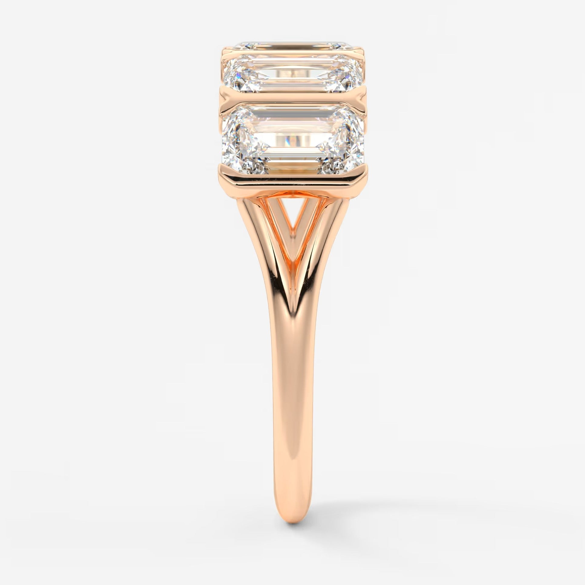 Avenor emerald five-stone engagement ring