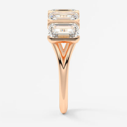 Avenor emerald five-stone engagement ring