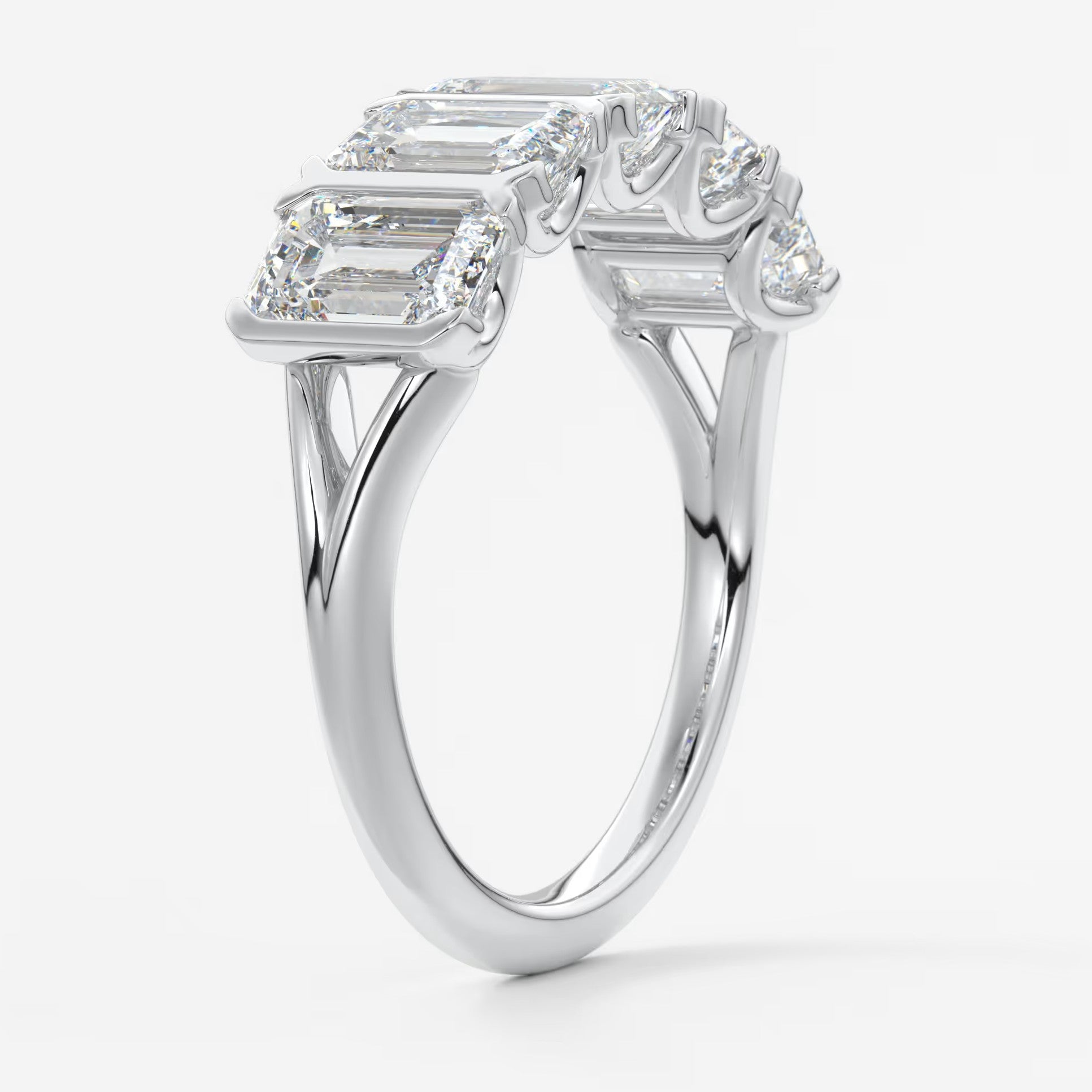 Avenor emerald five-stone engagement ring