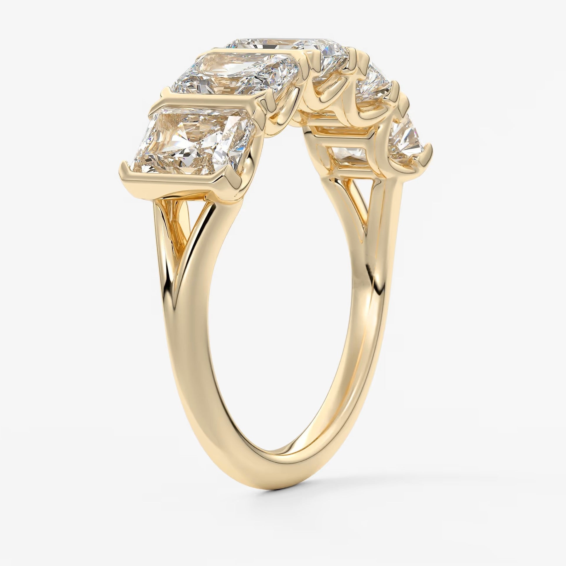 Avenor radiant five-stone engagement ring