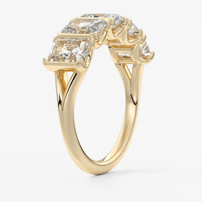 Avenor radiant five-stone engagement ring