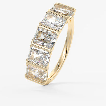 Avenor radiant five-stone engagement ring