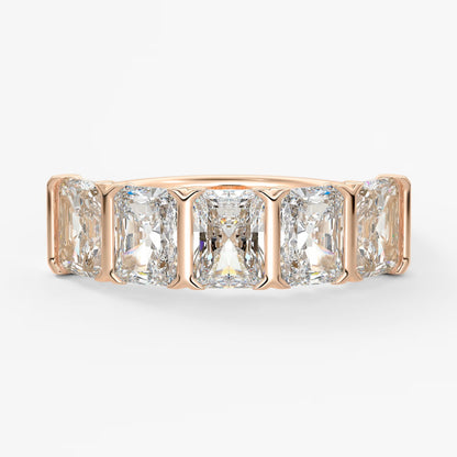 Avenor radiant five-stone engagement ring