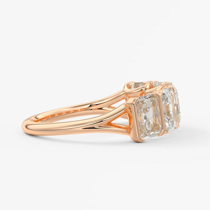 Avenor radiant five-stone engagement ring