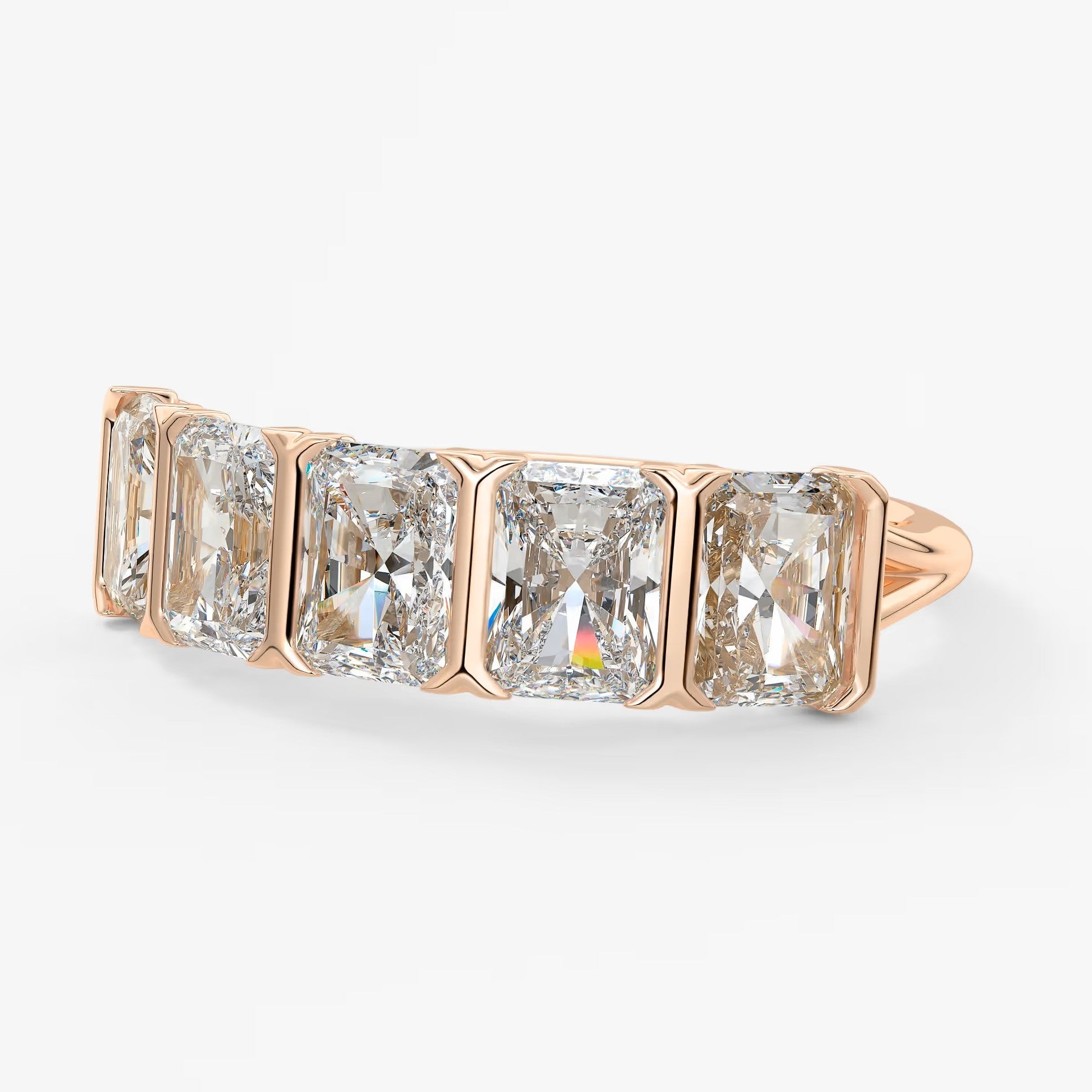 Avenor radiant five-stone engagement ring