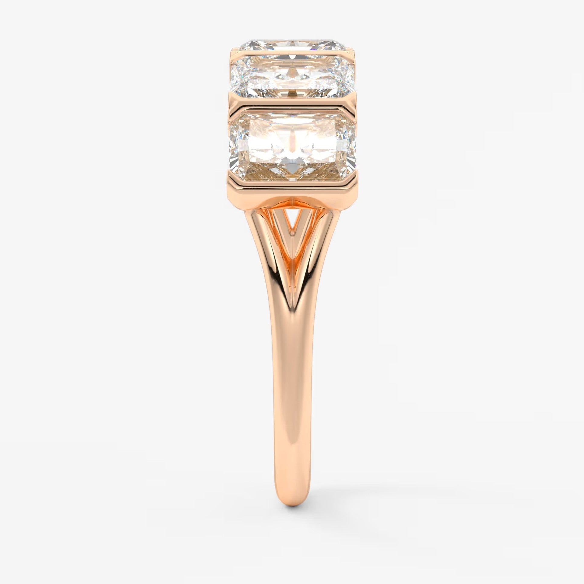 Avenor radiant five-stone engagement ring
