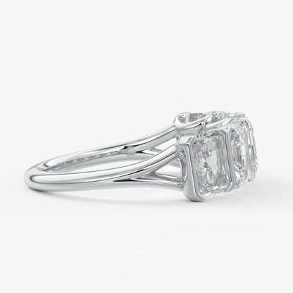 Avenor radiant five-stone engagement ring