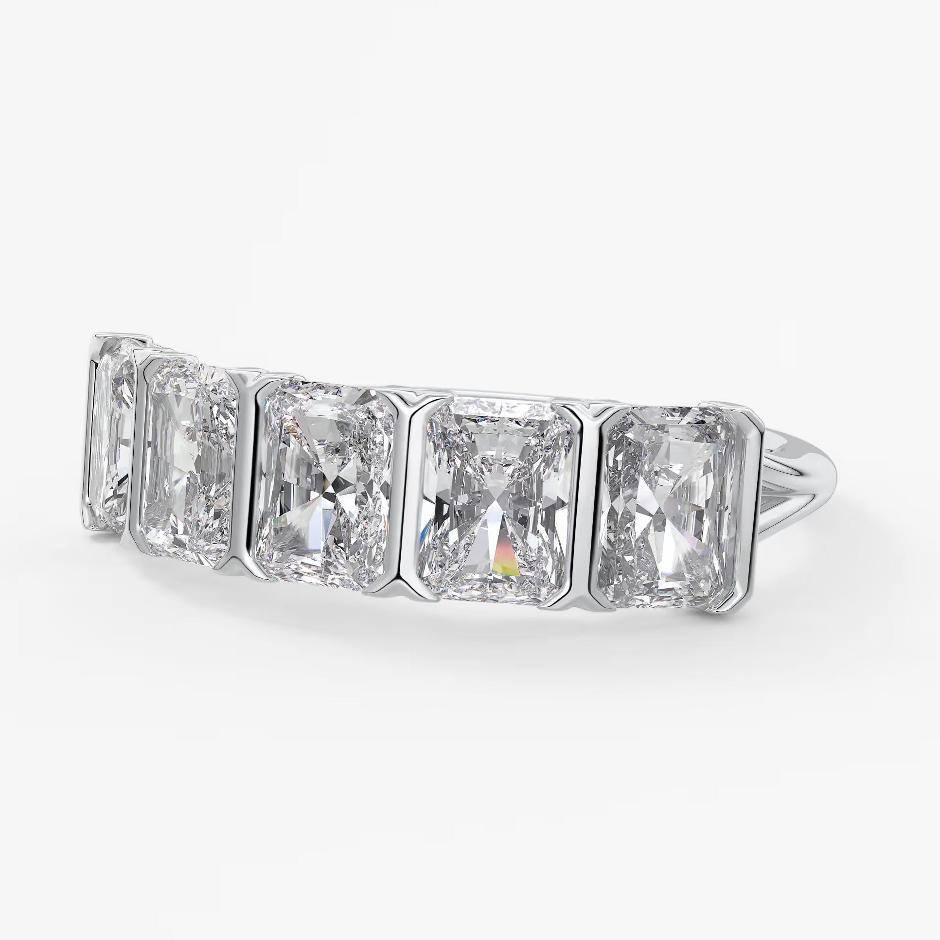 Avenor radiant five-stone engagement ring