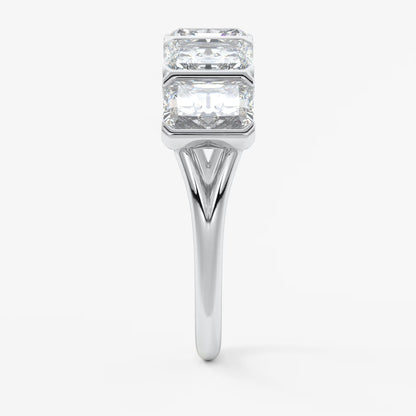 Avenor radiant five-stone engagement ring