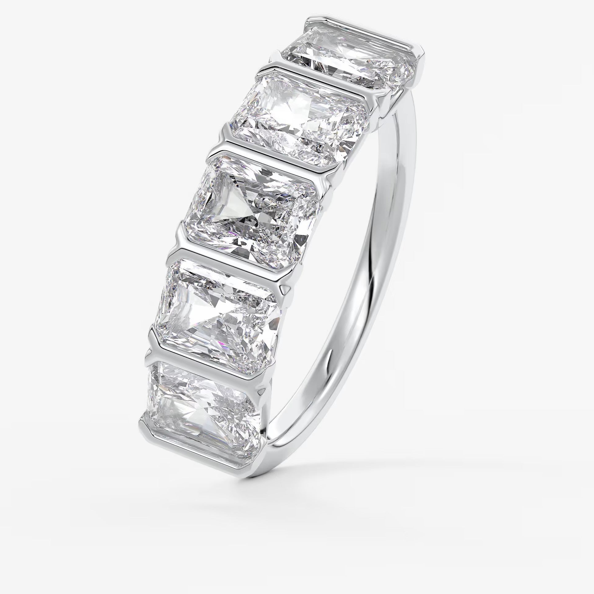 Avenor radiant five-stone engagement ring