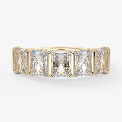 Avenor radiant five-stone engagement ring