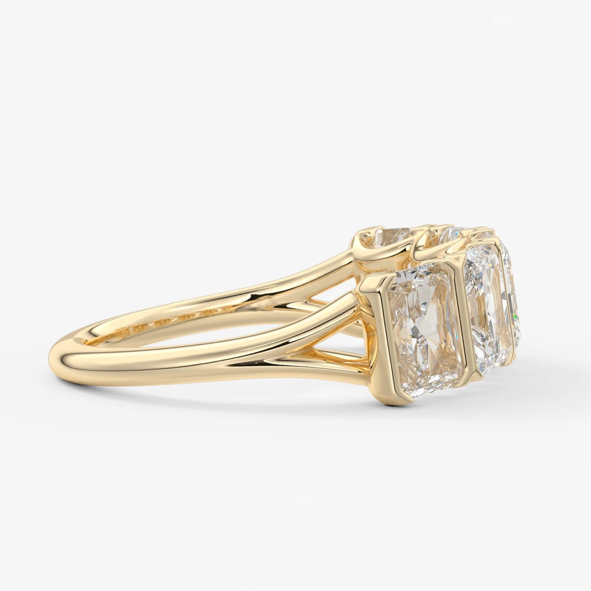 Avenor radiant five-stone engagement ring