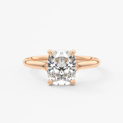 Cassia – cushion solitaire with hidden pavé
