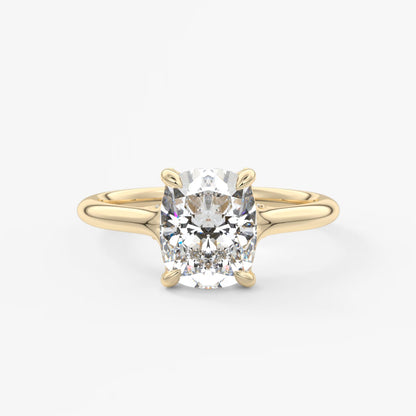 Cassia – cushion solitaire with hidden pavé