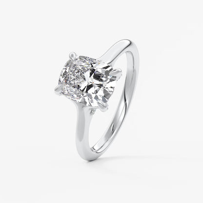 Cassia – cushion solitaire with hidden pavé