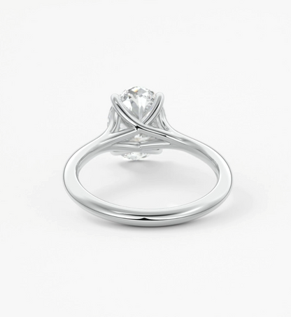 Cassia – oval solitaire engagement ring