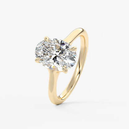 Cassia – oval solitaire engagement ring