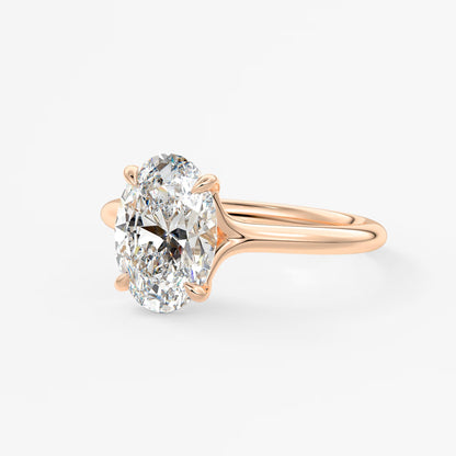 Cassia – oval solitaire engagement ring