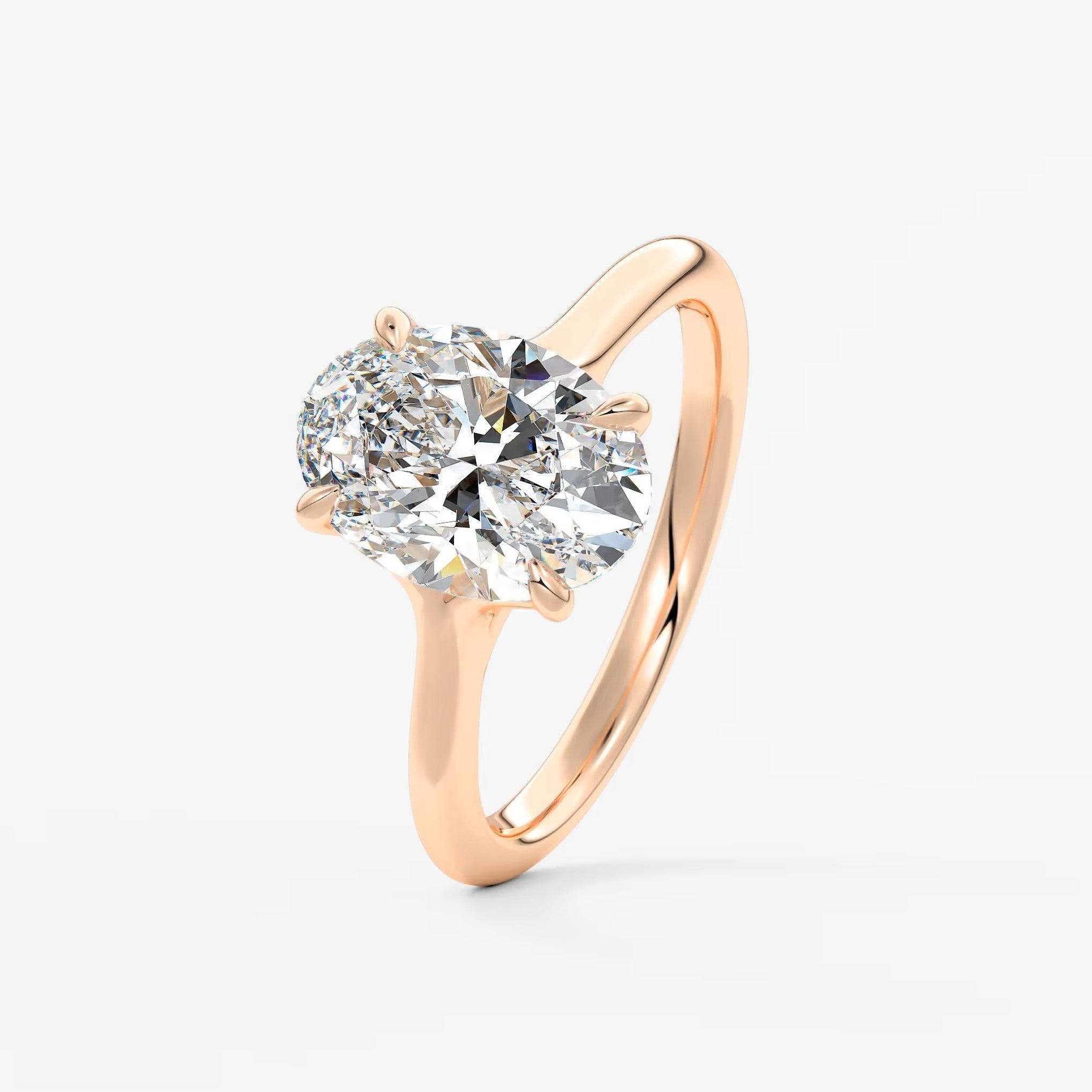 Cassia – oval solitaire engagement ring