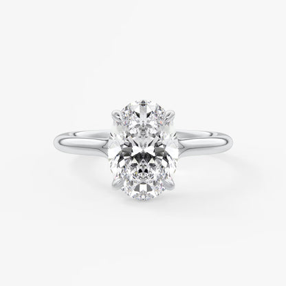 Cassia – oval solitaire engagement ring