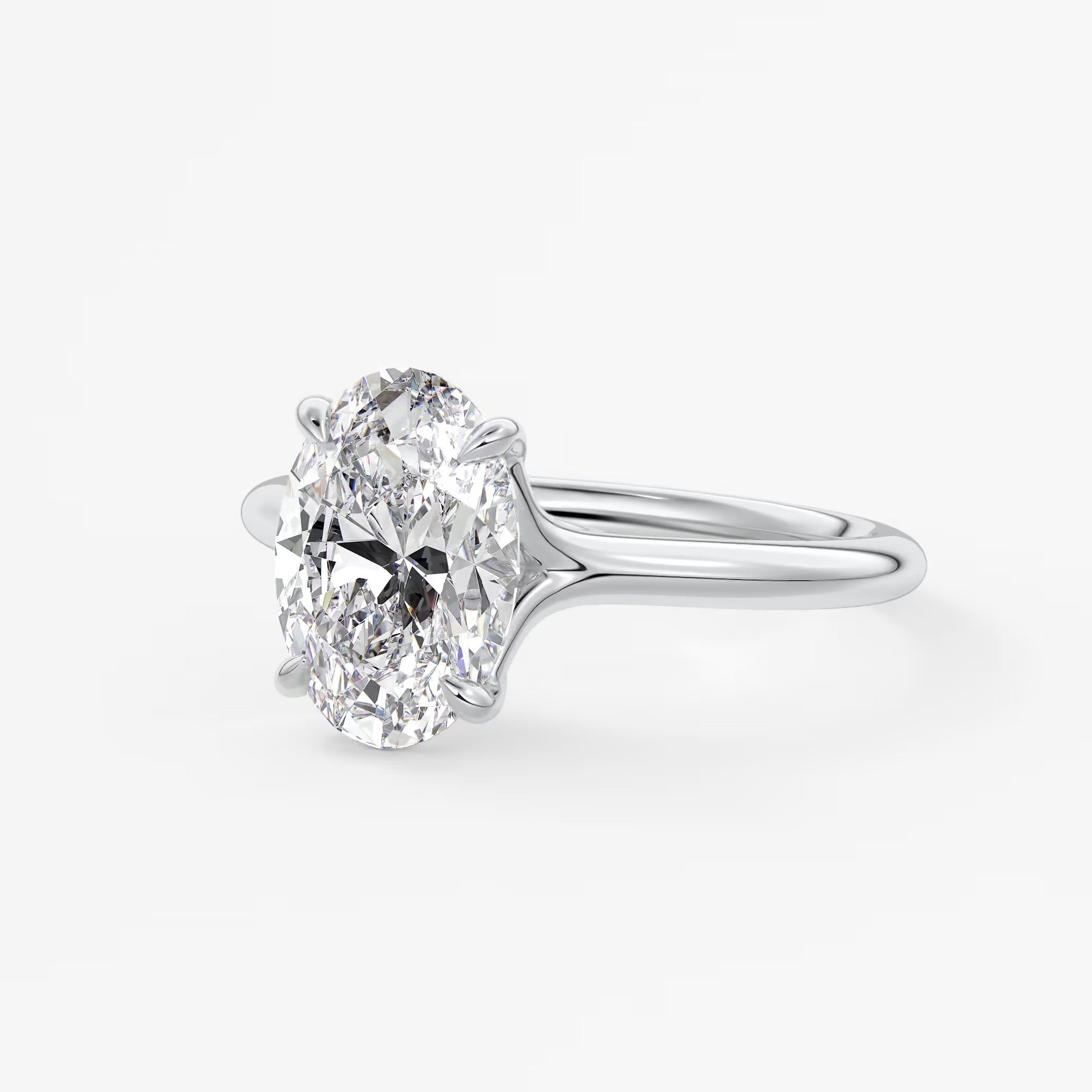Cassia – oval solitaire engagement ring