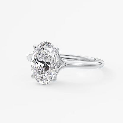 Cassia – oval solitaire engagement ring
