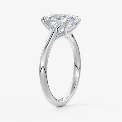Cassia – oval solitaire engagement ring