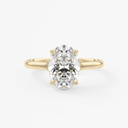Cassia – oval solitaire engagement ring
