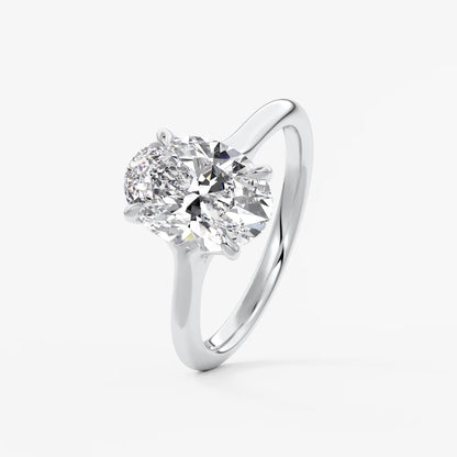 Cassia – oval solitaire engagement ring