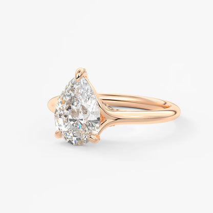 Cassia – pear solitaire with hidden pavé