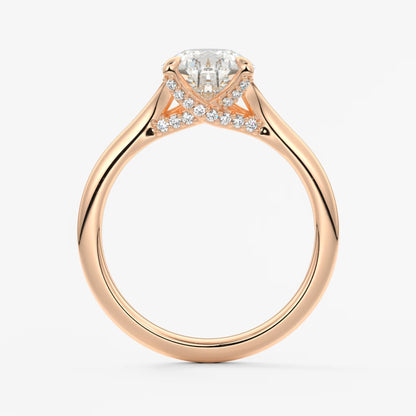 Cassia – pear solitaire with hidden pavé