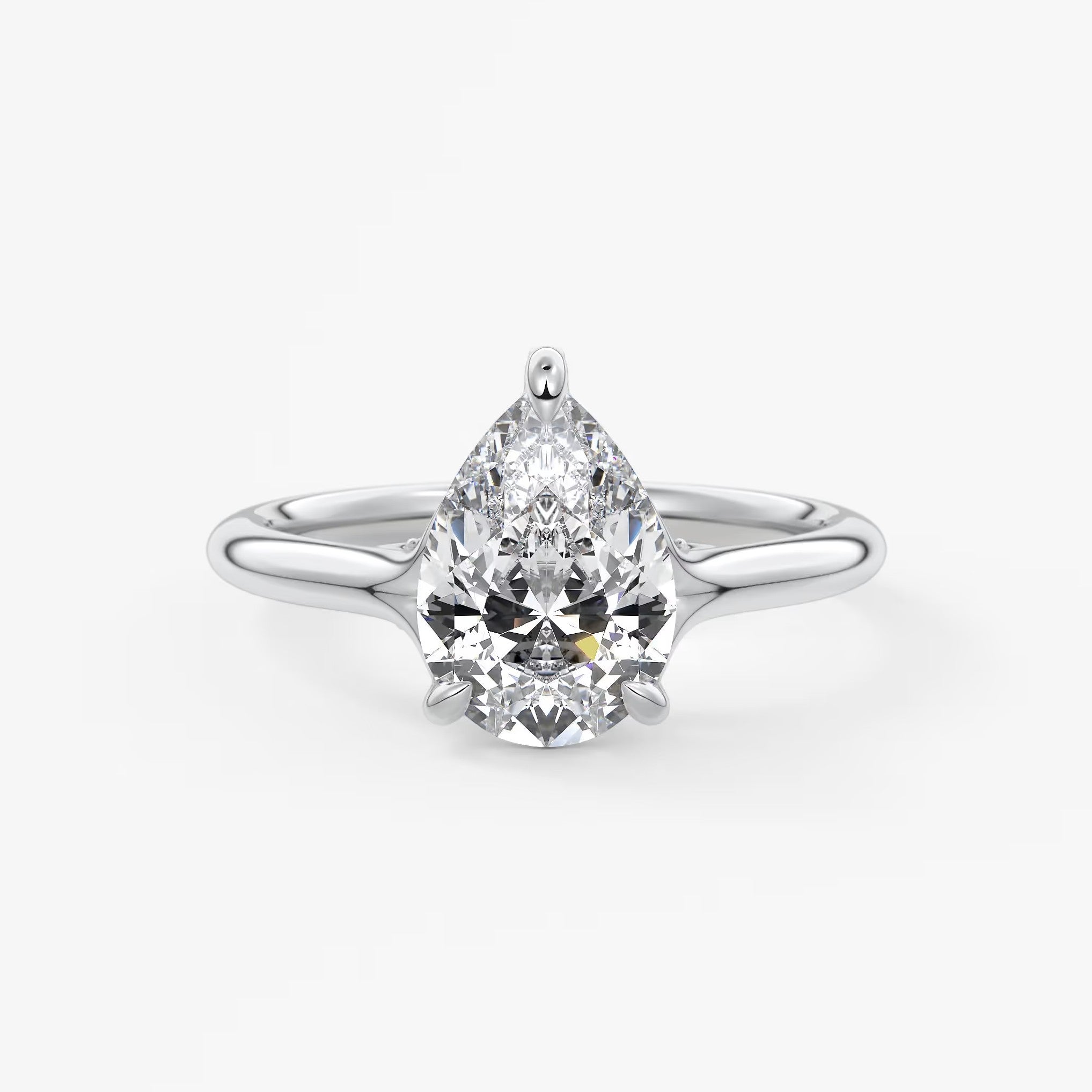 Cassia – pear solitaire with hidden pavé