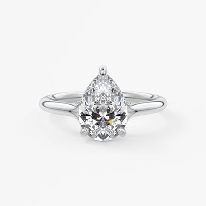 Cassia – pear solitaire with hidden pavé