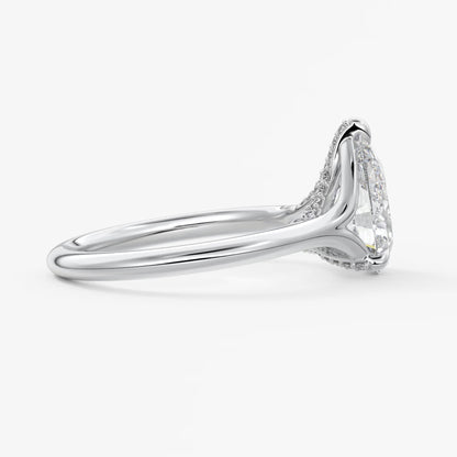 Cassia – pear solitaire with hidden pavé