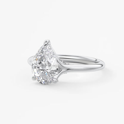 Cassia – pear solitaire with hidden pavé