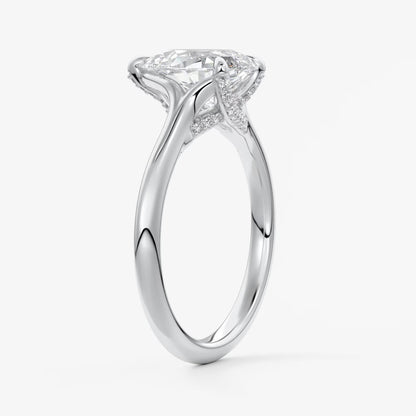 Cassia – pear solitaire with hidden pavé