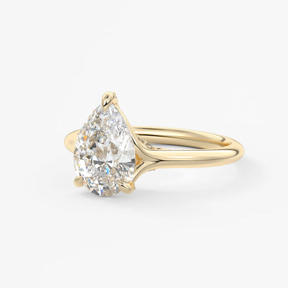 Cassia – pear solitaire with hidden pavé