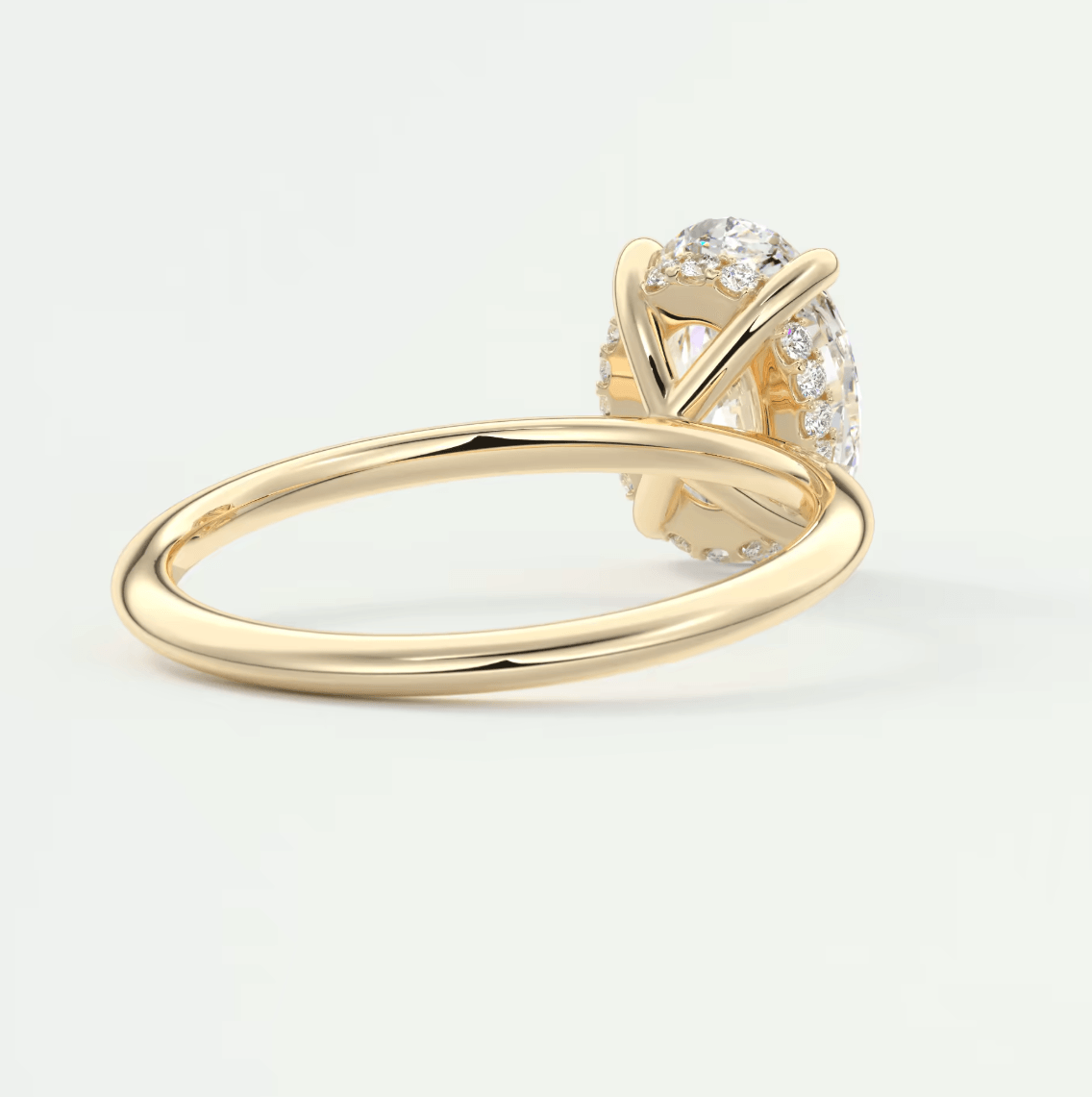 18k yellow gold diamond engagement ring with a solitaire design.