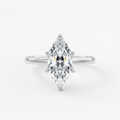 Celestia deluxe – two-tone marquise engagement ring