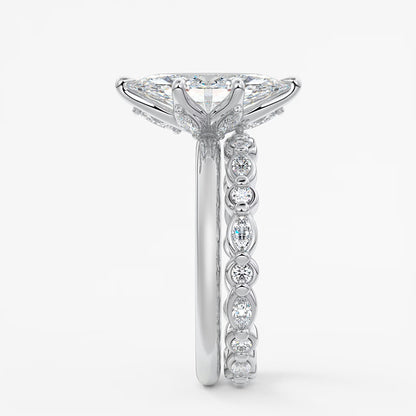 Celestia deluxe – two-tone marquise engagement ring