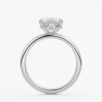 Celestia deluxe – two-tone marquise engagement ring