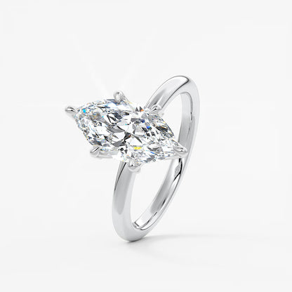 Celestia deluxe – two-tone marquise engagement ring
