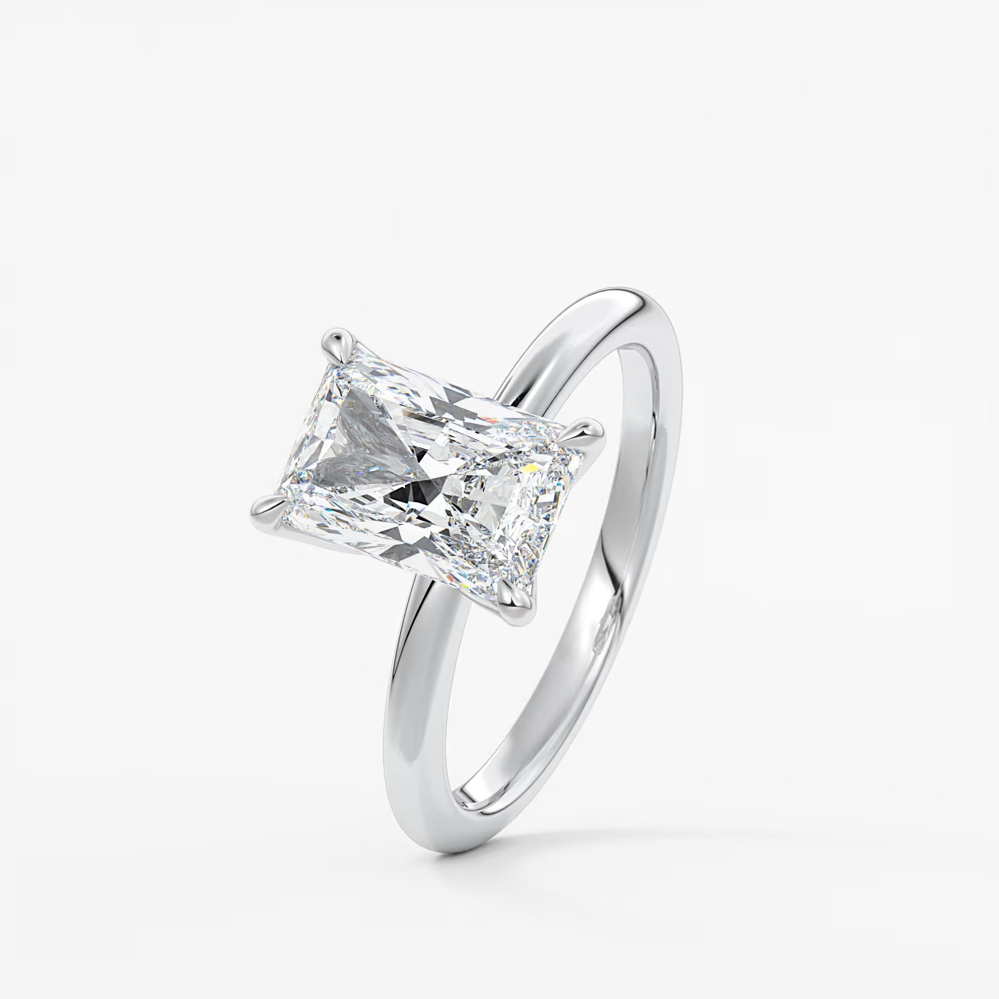 Celestia deluxe – two-tone radiant engagement ring