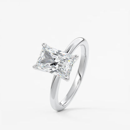 Celestia deluxe – two-tone radiant engagement ring