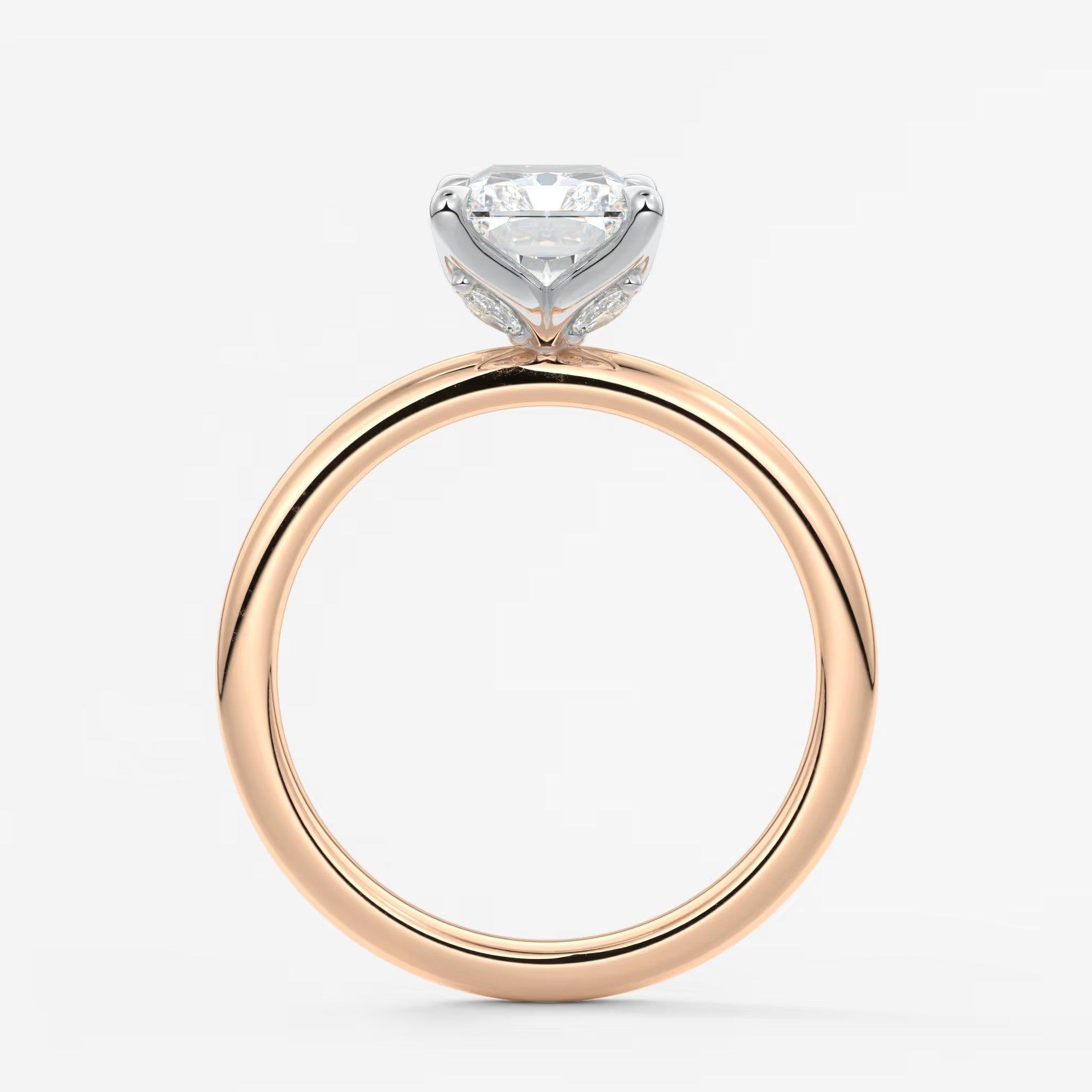 Celestia deluxe – two-tone radiant engagement ring