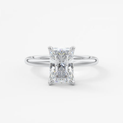 Celestia deluxe – two-tone radiant engagement ring