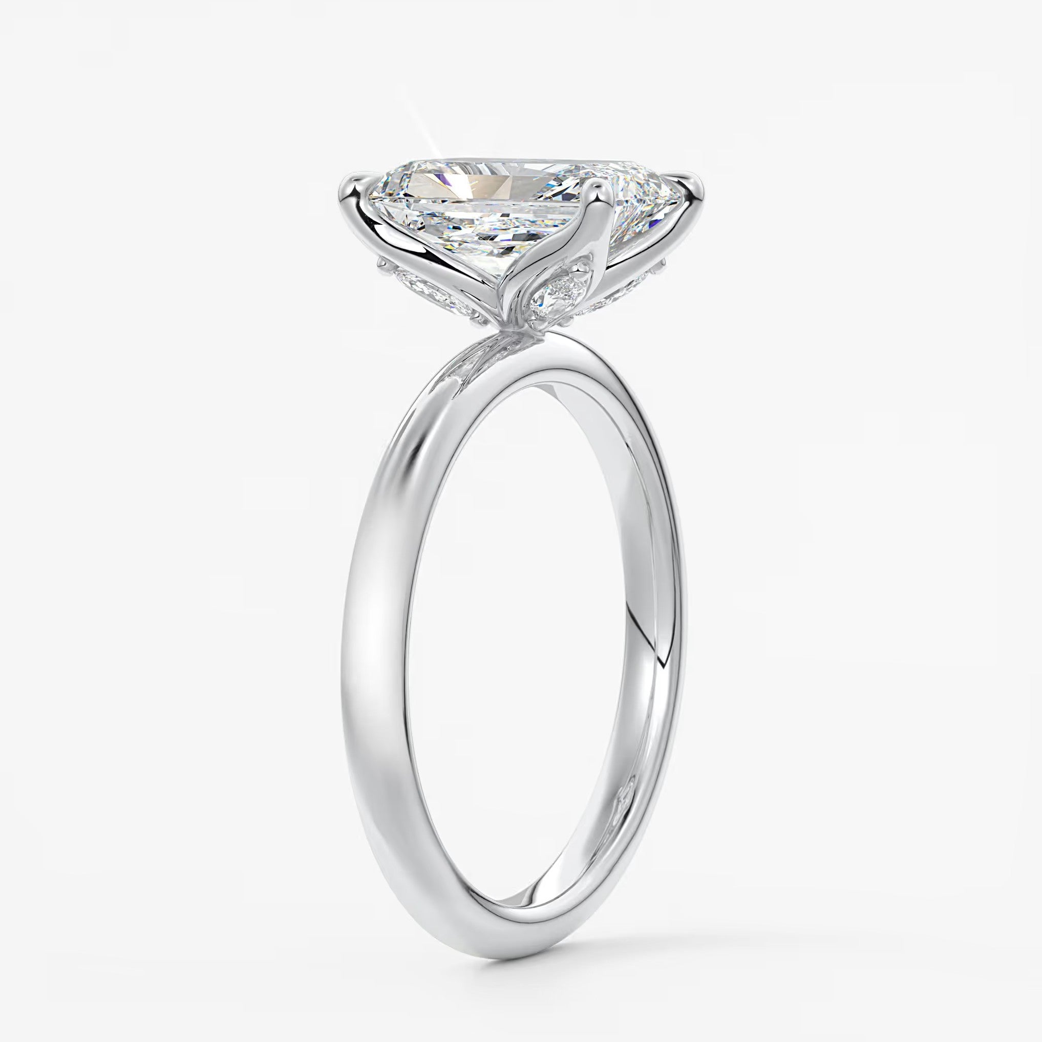Celestia deluxe – two-tone radiant engagement ring