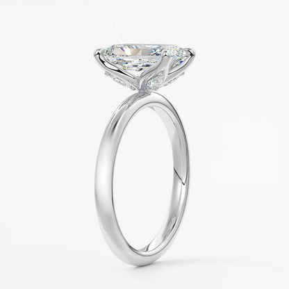 Celestia deluxe – two-tone radiant engagement ring